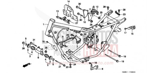 CARROSSERIE DE CHASSIS CA125W de 1998